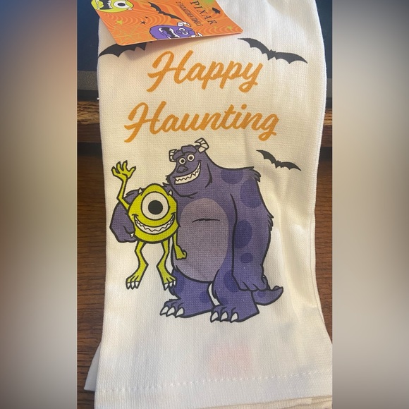 Disney Other - Monsters Inc Happy Haunting Halloween kitchen towels